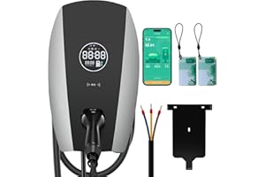 EVJUICION Stazione di Ricarica per Veicoli Elettrici 7.4KW Monofase 32A Veloce, Controllo APP Wallbox Tipo 2 Stazione di Ricarica per Auto Elettriche a Parete con Carta RFID 5M
