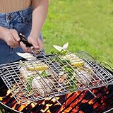 WolfWise Grillkorb Fischbräter, Gemüsekorb Burger...