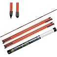 MSOAT Golf Alignment Stick, 2 Pack Swing Trainer Tool, Foldable Alignment Sticks Golf Training Aid for Aiming, Swing, Posture Corrector, Golf Practice Sticks with Clear Tube Case