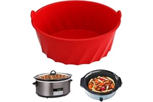 ‎MUMISUTO Silikon Einlagen für Crockpot Slow Cooker, Slow Cooker Divider Liner, Slow Cooker Einlagen, Silikon-Einlagen für Schongarer, Wiederverwendbare Slow Cooker Trennwände (Rot)