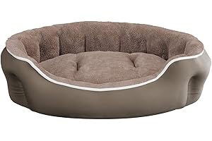 ITALIAN BED LINEN Sogni e capricci Cama para Mascotas coccole para Perros y Gatos, Beige, 59x53x18cm