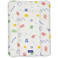 BONKY® Wickelauflage 50x70 cm - weiche Wickelunterlage - Baby Wickeltischauflage - Wasserdischt - Abwaschbar - Made in EU - 1