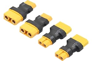 Riertostng XT60 & XT90 Connector Converter, XT60 Female to XT90 Female Connector no Wire Adapter, for RC Lithium Battery Charger Charging or Converter Plug(4Pcs)