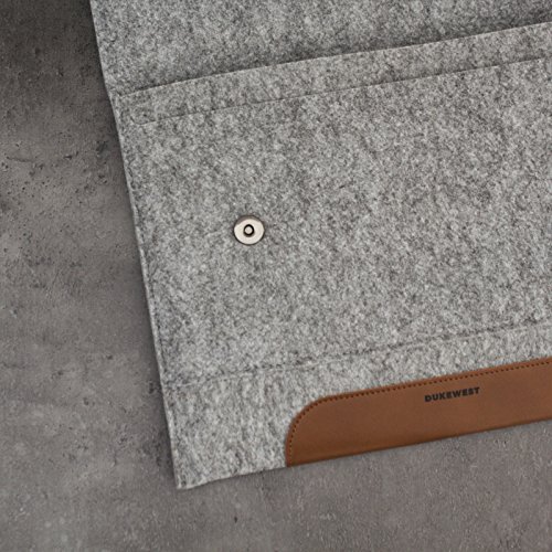 DUKEWEST 13,3 Zoll Tasche Hülle Sleeve Premium Filz Handmade für Macbook Pro / Air Laptop Notebook Ultrabook Surface Book iPad Pro 12,9″ - 6