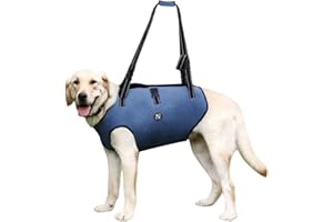 Coodeo Uprząż do podnoszenia psa, wsparcie dla zwierząt domowych, regulowane wyściełane, oddychające paski dla osób starszych, niepełnosprawnych, urazów stawów, zapalenia stawów, utraty stabilności,
