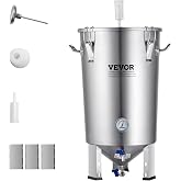 VEVOR Basin of Brassage de Bi&egrave;re en Acier Inoxydable 304, Cuve Fermentation Bi&egrave;re 30 L, Seau de Brassage Domestique avec Base