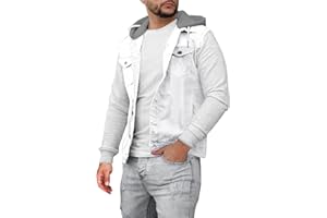 YOUYING Gilet di jeans da uomo casual slim fit classico button down senza maniche giacche jeans vintage elastico risvolto gilet in denim