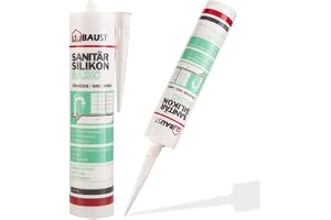 dubaust SAB24 sanitär silikon basic elastisk permanent våt resistent mögelresistent badrum kök dusch våtrum 300 ml patron