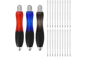 Lunaanda Wide Grip Pens, 3 Pcs Big Fat Pens with Lanyards, Aids Writing for Elderly Hand Tremors & Weak Hands, Adults Women Men Tremors & Low Grip Strength