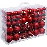 Regali di Natale Set di 100 palline di Natale - Decorazione - Infrangibile - Per interni ed esterni - Plastica - Ø3/4/6 cm - 