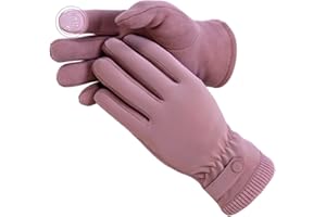 Kingmate Guantes térmicos de Invierno para Mujer, Guantes de Ciclismo de Forro Polar cálido con función de Pantalla táctil