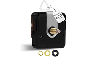 DEEWISH Mouvement d'horloge à quartz de rechange à piles, pièces d'horloge murale pour faire soi-même (longueur totale de la tige de 127 cm, aiguilles non incluses, série DW-5168)