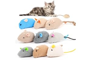 OSDUE Zabawki dla kota, kocimiętka, myszka, interaktywne zabawki, pluszowe, kreskówkowe, na ząbkowanie, 9 szt.