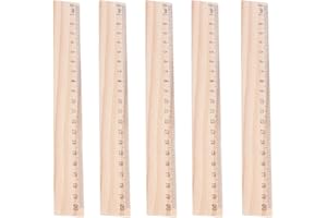 ZesNxj 5 Stück Holzlineal 20 cm, Lineal Personalisiert Schulanfang Lineale für Schule, Lineal Holz Büro und Haushalt, Präzise Messinstrumente für Studenten