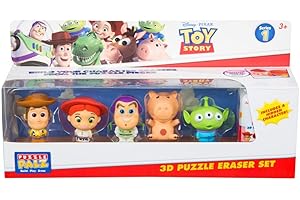 Sambro DTS-6942 Toy Story Puzzle Palz Eraser Figures Disney Pixar Box of 6 for Collecting, Swapping and Playing, Colourful