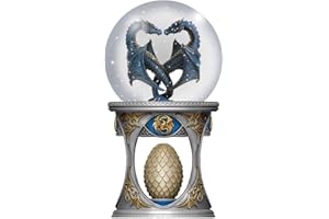 Nemesis Now Anne Stoke Dragon Heart Snow Globe Shaker, Polyresin, Gold, 18.5cm