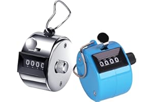 GNAUMORE Contatore Conta Persone,Contatore a Clicker,Contatore Manuale,Contapersone Manuale,Contapersona Portatile per Corsa Golf Baseball,Contatore in Metallo,Contatore a Mano in Metallo con Display