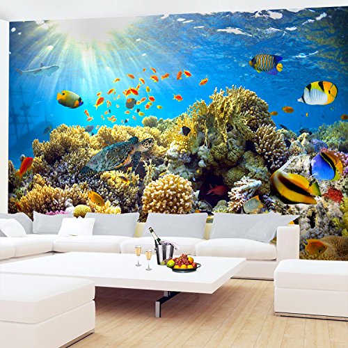 Fototapete Korallenriff 308 x 220 cm – Vliestapete – Wandtapete – Vlies Phototapete – Wand – Wandbilder XXL – !!! 100% MADE IN GERMANY !!! Runa Tapete 9073010a - 4