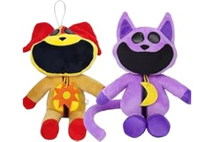 Kouipoie Smiling Critters Plush, straszny fioletowy potwór Smiling Critters Catnap pluszowa zabawka, śliczny prezent dla dzieci, dorosłych i fanów gier na Wielkanoc. (2PCS)