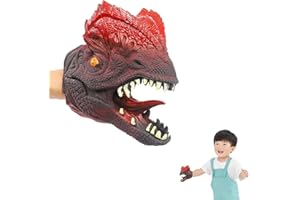SIEBOLD Giocattoli per Burattini a Mano Dinosauro,Burattini A Mano Di Dinosauro,Gomma Morbida Realistico Burattini A Mano Di Dinosauro Giocattoli Per Bambini,Regali Decorazioni Per Feste Carnevale-nero rosso