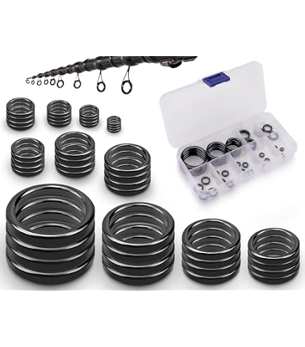 55 Stck Angelruten Keramik Fhrungsringe 11 Gren  Reparatur Set  3,8-29,8mm
