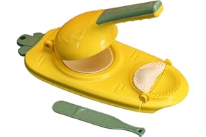Erthree 2 In 1 Dough Presser Tortilla Press Dough Dumpling Skin Maker Presser Dumpling Wrappers Presser Molds(Yellow)
