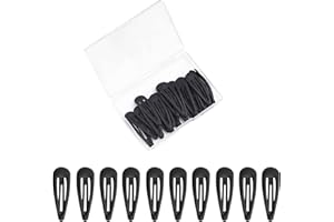 JODSEN Zestaw 30 spinek do włosów, małe spinki do włosów z pudełkiem, akcesoria do włosów dziewczęcych spinek do włosów dla dziewczynek, kobiet, cienkich, grubych, kręconych, prostych (czarny)