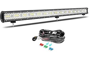 Willpower Barra LED 107cm 42 Pollici 900W Barra Luci LED 12V 24V Combo Fascio Spot e Inondazione Faretti Faro da Lavoro per Fuoristrada Auto Trattore Camion 4x4 Barca ATV con Cablaggio