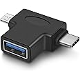 Vention CDIB0 USB to Micro USB Adapter 2 in 1 OTG Converter USB 3.0 to Micro USB and Type C Adapter USB3.0 Female to Micro USB Male and USB C Male Connector