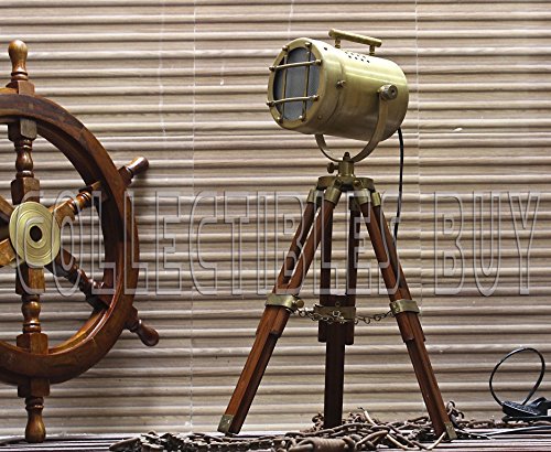 Antique Brass Mini Nautical Spotlight Desk Home Decor