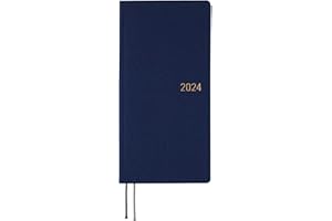 ほぼ日 Hobonichi Techo Weeks [japoński/tygodniowy planer miesięczny/wysoki i wąski rozmiar/początek kwiecień 2024] Kolory: głęboki granatowy