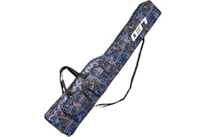 LEOFISHING Fishing Tackle Storage Bag 130cm/4.27ft Portable Fishing Rod Reel Organizer Fishing Pole Gear Tool Cases Carrier Two Layer Durable Oxford Large Capacity Travel Fishing Cover Bag