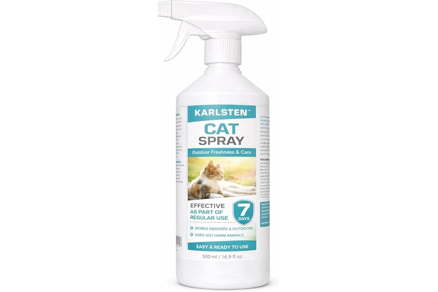 Karlsten Cat Deterrent Spray 500ml – Outdoor Anti-Fouling Cat Repellent with Fresh Citrus Scent – Garden, Lawns, Patios & Driveways – Long Lasting Animal Repellent Spray