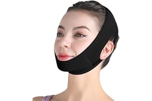 LUMOOM Face Tape Liftant Le Visage, Masque V-Ligne Réutilisable, Bandage Facial Pour Les Joues Et Le Menton, Masque De Traction, Masque Amincissant En V Pour Double Menton Et Peau Relâchée (Noir)