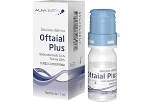 ALFA INTES Oftaial Plus 10ml – collirio occhi secchi con Acido Ialuronico e Taurina - Alta Viscosità per un Sollievo Duraturo e Idratazione Profonda