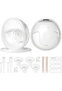 NesveCit Elektrische Milchpumpe 2-tlg - Freihändig Mit 4 Modi & 12 Stufen