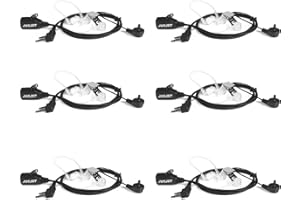JUCJET Walkie Talkies Earpiece Radio Headset 2 Pin Covert Acoustic Tube Compatible with Walkie Talkie JUCJET Baofeng UV-5R UV-5RE BF-888S BF-88E Earphones for Walkie Talkie (6 Pcs)