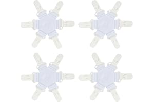 QOPAHI WAD Lot de 4 draps démêlants avec 6 clips, housses de couette/couvertures contre les nœuds, les torsions et les bouloches dans le sèche-linge, la machine à laver et le sèche-linge, 4 pièces