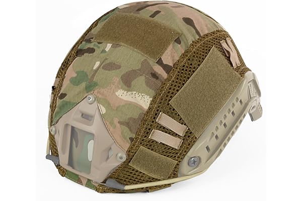 DECHO-C Casque Tactique Rapide de Combat Militaire de Camouflage de Couverture pour Le Type MH/PJ Casque Rapide Airsoft Paintball Chasse équipement de tir