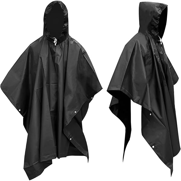 Set 2 Poncho Impermeabili Bambini - EVA, Leggeri, Riutilizzabili, Per Escursionismo, Campeggio, Viaggi - Foto 2