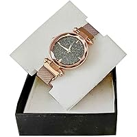 Great work Hours 3,6,9 Represents Line and 12 Represent Diamond Blue 21st Century Magnet Analog Watch for Girls and Women
