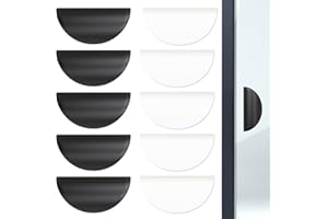 UTMACH 10 Piezas Tiradores de Armario Adhesivo 82mm Tirador Cajon Adhesivo de Plástico Manija de Puerta Autoadhesiva Tiradores Muebles de Cocina Pomos y Tiradores Autoadhesivos para Muebles Puerta