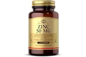 Solgar Zinc 50 mg Tablets - Pack of 100 - Supports a Healthy Immune System - Potent Antioxidant - Free from Sugar, Salt and Starch - Vegan