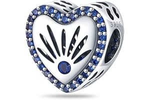 Pandach Charm Bead Ciondolo Donna Argento Fascino per Bracciali e Collane， Bracciale e Collane Europei da Donna,