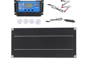 Lwuey Placas Solares Portatil - Panel Solar Movil de 600W Cargador Móvil con Puerto de 12-24 V CC Controlador 100A para Pequeño Electrodoméstico,RV,Casa