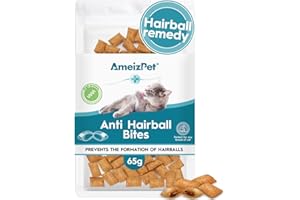 AmeizPet Anti Hairball Treats, Hairball Remedy For Cats, Cat Biscuits Hairballs Treatment - Crunchy Hairballs Cat Biscuits 65 g (2.3 oz)