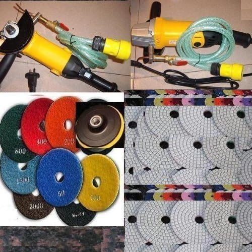 Wet Polisher+4 Inch Diamond Polishing 40 Pad Granite Concrete Marble by Tools Trend