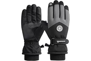 SUGSHYN Guanti da Sci Donna Caldi Touch Screen Guanti Sci Invernali Impermeabili Antiscivolo Guanti da Neve Donna Termici Caldi Pile Sport Alpinismo Snowboard Quitazione Antivento Bici Moto