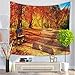 Produktbild XGHC Kreative Tapisserie, Herbstlaub Landschaft Muster Tapisserie, Haus Tapisserie Wand hngen, Strand Handtuch Decke , H , 200*150