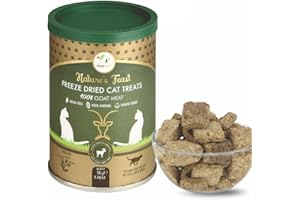 PAWFECT TREATS Nature's Feast Freeze Dried Cat Treats Healthy Goat Meat | Hypoallergenic Cat Treats, Grain-Free | Maintains Healthy Bones | Promotes Immunity | Healthy Cat Treats (50g) Pawfect